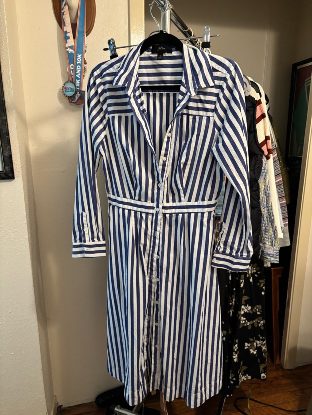 J Crew Striped Shirt Dress